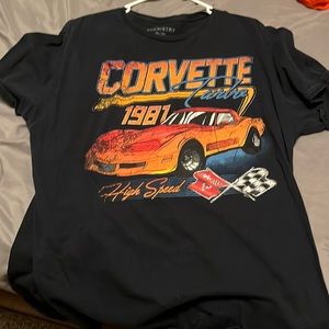 Fits like an XL. Great for a oversized graphic, but don’t wear much anymore.